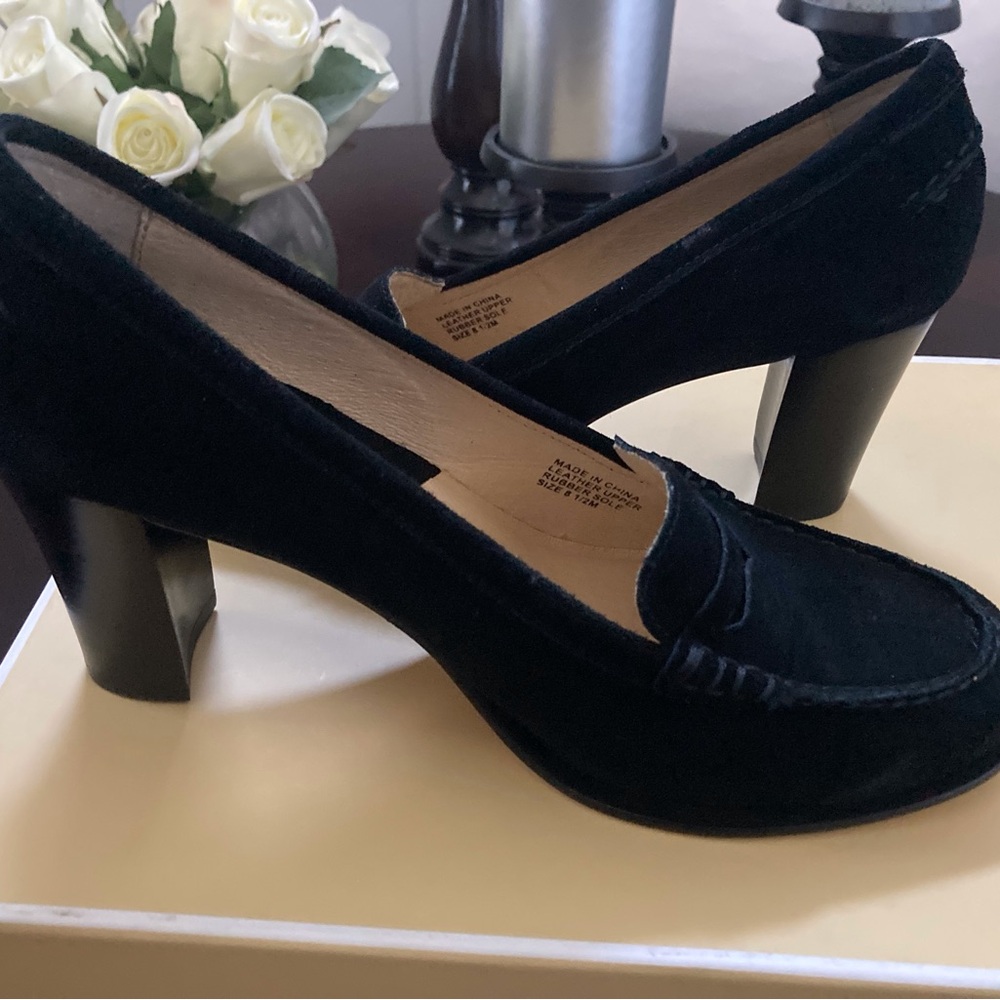 Michael Kors Black Suede Loafers